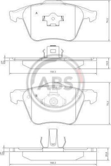 Гальмівні колодки дискові A.B.S. - A.B.S. 37344