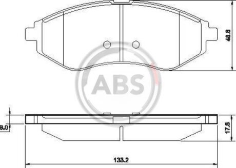 Гальмівні колодки пер. Aveo/Kalos 03- (AKEBONO) - A.B.S. 37352