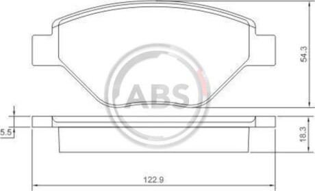 Гальмівні колодки пер. Megane (03-08) - (410609192R, 7701207673) A.B.S. 37398