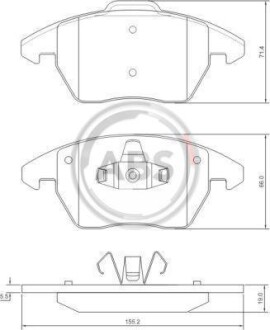 Гальмівні колодки пер. Citroen C4/Peugeot 207/208/307/308/Jetta IV 07- - A.B.S. 37429