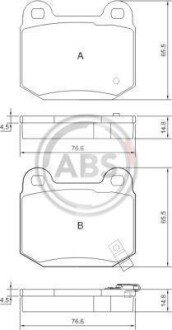 Гальмівні колодки дискові (1 к-т) A.B.S. - (4605A050, MR407391, 4406012U87) A.B.S. 37452