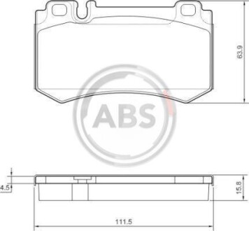 Гальмівні колодки дискові (1 к-т) A.B.S. - A.B.S. 37454