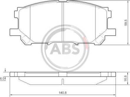 Гальмівні колодки дискові (1 к-т) A.B.S. - A.B.S. 37458