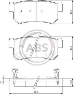 Гальмівні колодки дискові (1 к-т) A.B.S. - A.B.S. 37460