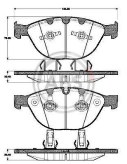 Гальмівні колодки дискові (1 к-т) A.B.S. - A.B.S. 37463