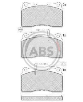Гальмівні колодки дискові (1 к-т) A.B.S. - A.B.S. 37465