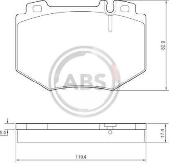 Гальмівні колодки дискові (1 к-т) A.B.S. - A.B.S. 37480