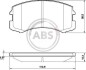 Гальмівні колодки дискові (1 к-т) A.B.S. - (mn116604, mr569224, mr569225) A.B.S. 37491 (фото 1)