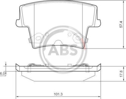 Гальмівні колодки дискові A.B.S. - (k05142561AA, K05142566AB, 5142566AB) A.B.S. 37512