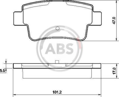 Гальмівні колодки дискові (1 к-т) A.B.S. - A.B.S. 37513