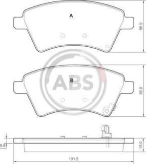 Гальмівні колодки пер. Suzuki SX4 04> - A.B.S. 37532