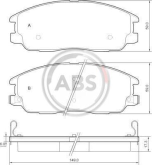 Гальмівні колодки дискові (1 к-т) A.B.S. - A.B.S. 37566