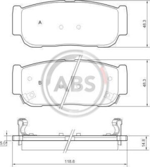 Гальмівні колодки дискові (1 к-т) A.B.S. - A.B.S. 37567