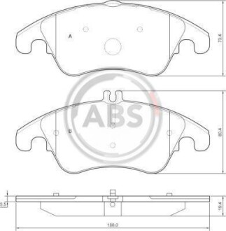 Гальмівні колодки дискові A.B.S. - A.B.S. 37586