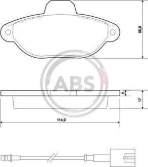 Гальмівні колодки дискові A.B.S. - A.B.S. 37595