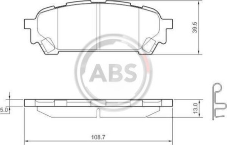 Гальмівні колодки дискові (1 к-т) A.B.S. - (26696FE050, 26696FE040, 266965E040) A.B.S. 37611