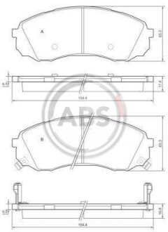 Гальмівні колодки дискові (1 к-т) A.B.S. - A.B.S. 37618