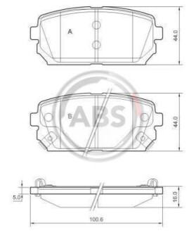 Гальмівні колодки зад. KIA Carens 07> - A.B.S. 37621