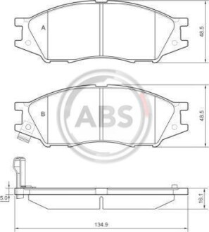 Гальмівні колодки пер. Almera (06-21) - A.B.S. 37680