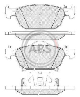 Гальмівні колодки пер. Accord/Accord 08-15 - A.B.S. 37720