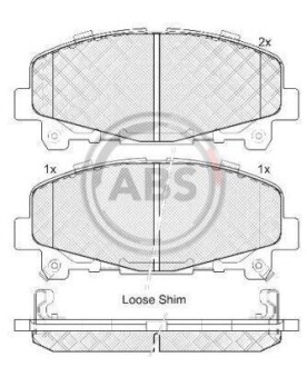 Гальмівні колодки пер. Accord/TLX (08-21) - (45022TL0G50, 45022TL0G51, 45022TL3Q50) A.B.S. 37721