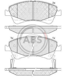 Гальмівні колодки дискові (1 к-т) A.B.S. - A.B.S. 37722