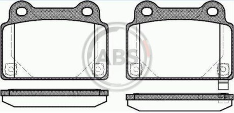 Гальмівні колодки дискові (1 к-т) A.B.S. - A.B.S. 37727