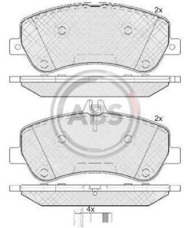 Гальмівні колодки дискові (1 к-т) A.B.S. - A.B.S. 37748