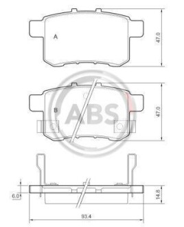 Гальмівні колодки дискові (1 к-т) A.B.S. - A.B.S. 37756