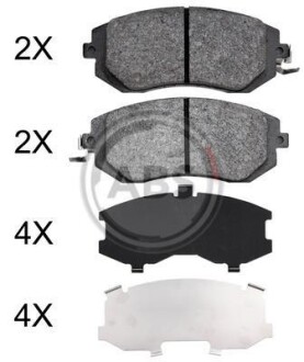 Гальмівні колодки дискові A.B.S. - (su00304090, 26296fj020) A.B.S. 37998 (фото 1)