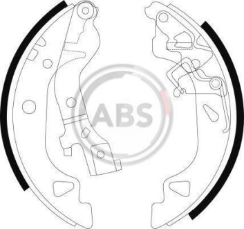 Гальмівні колодки зад. Fiat Punto 99-12 (AP) - (71739596, 77362295, 9948372) A.B.S. 9075