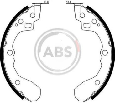 Комплект тормозных колодок - A.B.S. 9080