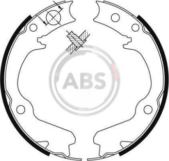 Комплект тормозных колодок, стояночная тормозная система - A.B.S. 9116