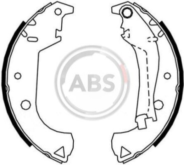 Гальмівні колодки зад. Doblo 01-05 (бараб.) - (9948417, 9949335, 77364961) A.B.S. 9119