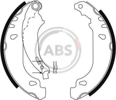 Гальмівні колодки зад. Peugeot 206 98- (Bosch) - (4241N1, 4241K5, 42418L) A.B.S. 9124