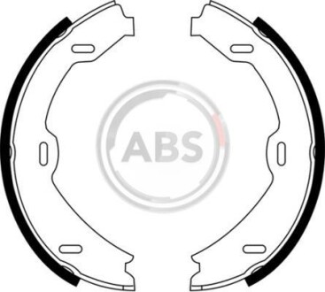 Комплект тормозных колодок, стояночная тормозная система - A.B.S. 9140