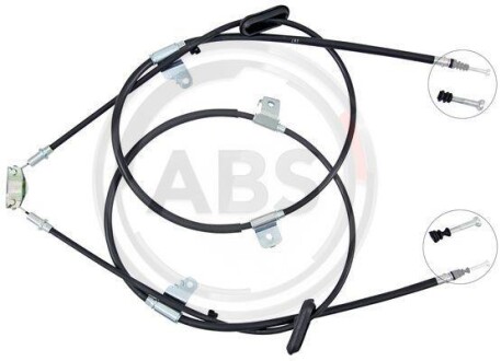 Трос ручного гальма зад. Mokka/Trax Л=Пр. (диск) (1918/1885/1773/1741) - A.B.S. K19896