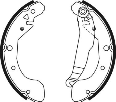 Тормозные колодки барабанные задние (Chevrolet Daewoo) - (96394977, 96349066, P96349066) ABE C00009ABE