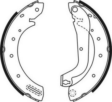 Гальмівні колодки барабанні задні (Ford Ldv Mazda Nissan) - (440600F026, 440600F027, 440607C325) ABE C01046ABE