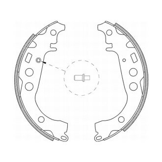 Гальмівні колодки барабанні задні (Daihatsu Subaru Toyota) - (0449552140, 0449559020, 0449552150) ABE C02059ABE