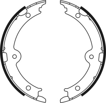 Гальмівні колодки, барабанні - (4653030020, 4653030021) ABE C02087ABE