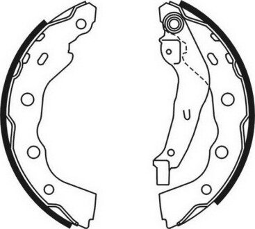 Тормозные колодки барабанные задние (Mitsubishi Suzuki Toyota) - (mr249796, mr249797, mr249798) ABE C05059ABE (фото 1)