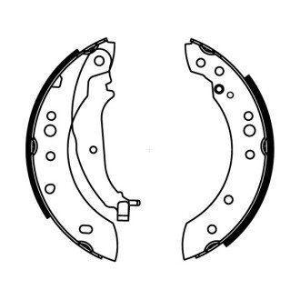 Гальмівні колодки барабанні задні (Mitsubishi Smart) - (4544200202, MN186120) ABE C05063ABE