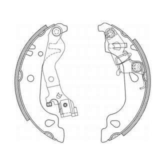 Тормозные колодки барабанные задние (Fiat Zastava) - (71739596, 77362295, 9948372) ABE C0F018ABE