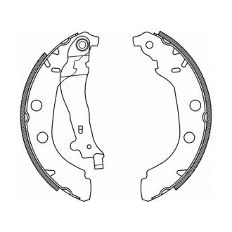 Гальмівні колодки барабанні задні (Peugeot) - ABE C0P027ABE