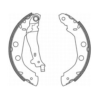 Гальмівні колодки барабанні задні (Nissan Renault) - (440603J325, 7701205517, 7701207556) ABE C0R014ABE (фото 1)