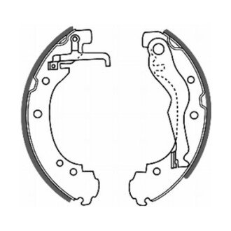 Тормозные колодки барабанные задние (Mercedes-benz Volkswagen) - (701609531, 701609531A, 701609531D) ABE C0W011ABE