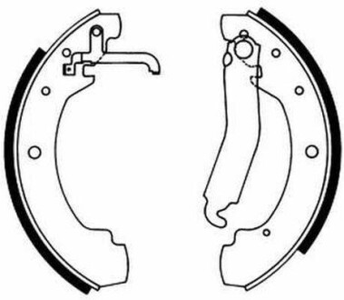 Гальмівні колодки, барабанні - (291698527QX, 291698527QV, 291698527GV) ABE C0W022ABE