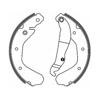 Гальмівні колодки барабанні задні (Opel) - (1605887, 1605594, 1605734) ABE C0X005ABE