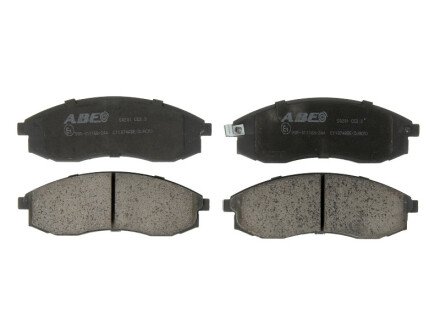 Тормозные колодки дисковые передние (Mitsubishi Nissan) - (ay040ns049, 4106089e92, 4106038u90) ABE C11074ABE